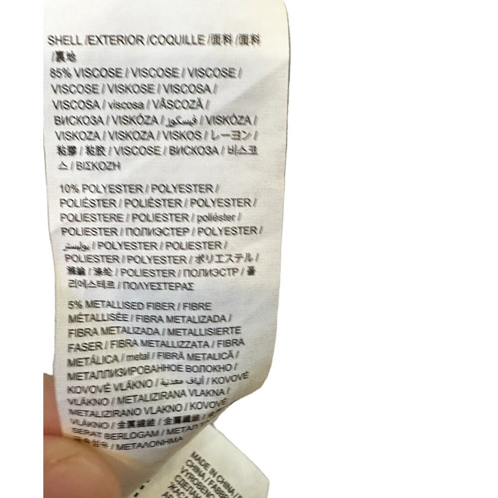 Desigual Baku Sweater Black & White Silver Assymetrical Zip Size Large - Picture 13 of 13
